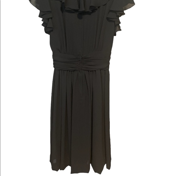 Vintage COCO Of California Black Ruffle Dress Sz 8 - Picture 6 of 9
